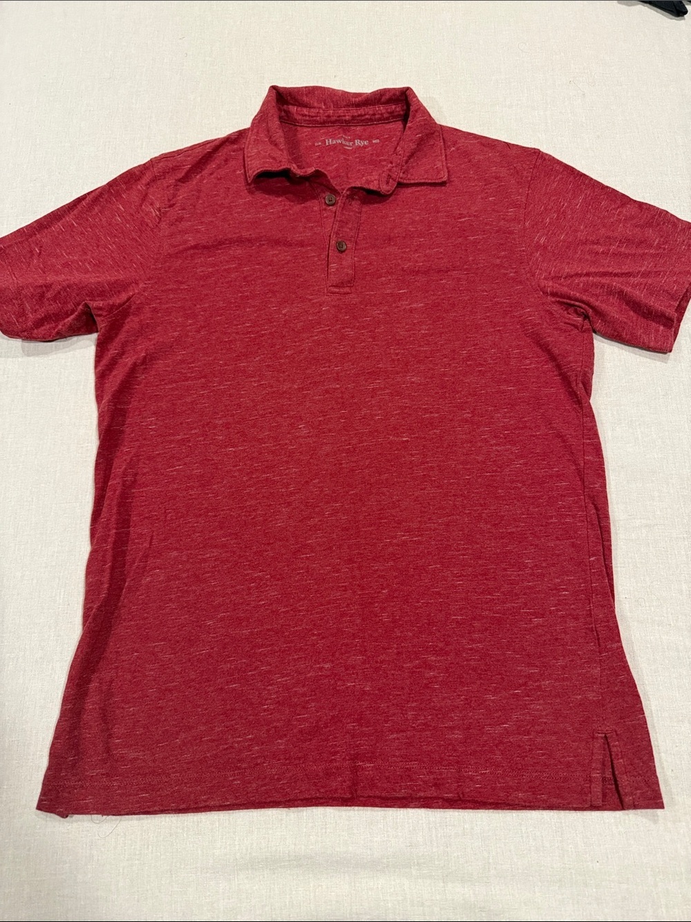 Hawker Rye Men’s Medium Red Heather Polo Shirt Short Sleeve Casual